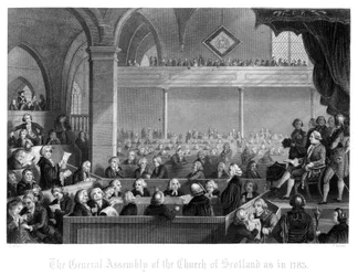 Die Generalversammlung der Kirche von Schottland wie 1783