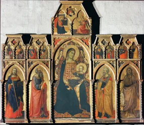 Jungfrau mit Kind mit St. Jakobus dem Älteren, St. Johannes dem Evangelisten, St. Petrus und St. Johannes dem Täufer
