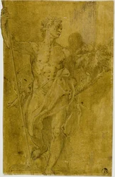 Studie für männliche allegorische Figur