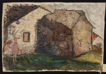Mädchen vor dem Haus