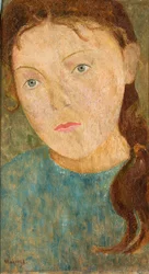 Mädchen mit einem roten Zopf