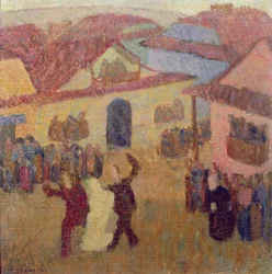 Jüdische Hochzeit in der Stadt
