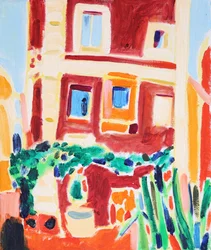 Bunte mediterrane Fassade