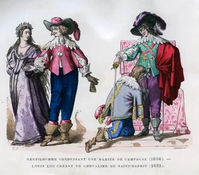 Ein Herr führt eine Landbraut, 1636, und Ludwig XIII. ernennt einen Ritter, 1633, 1882-1884