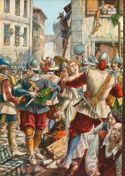 Mantua wird 1630 von den Österreichern angegriffen