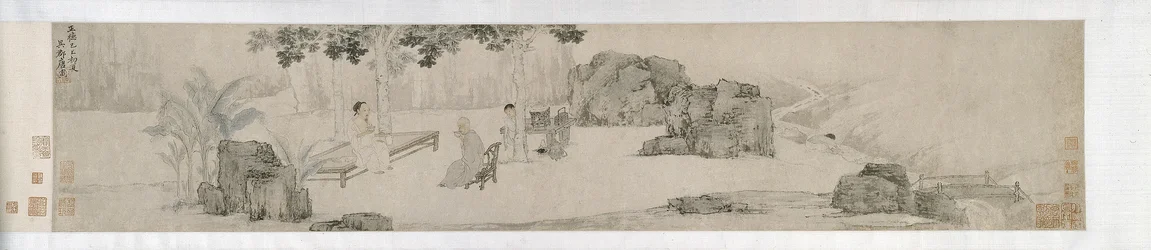 Teetrinken unter dem Wutong-Baum, Ming-Dynastie
