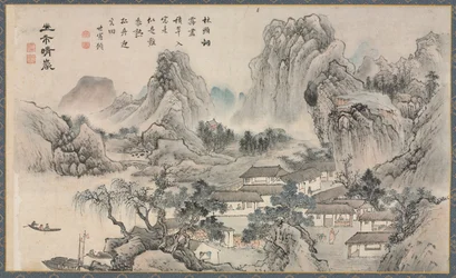 Eine der acht Ansichten der Xiao- und Xiang-Flüsse