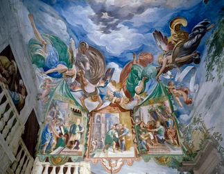Jesus wird Pilatus vorgestellt, (Detail), Kapelle XXVII, Sacro Monte di Varallo Sesia, Italien