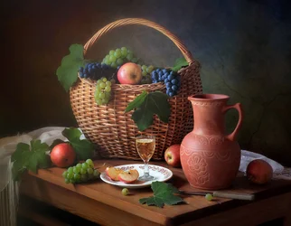 Rustikales Erntestillleben