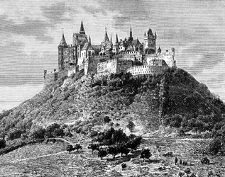 Burg Hohenzollern, südlich von Stuttgart, Deutschland, 19. Jahrhundert