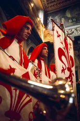 Trompeter spielen bei einer Zeremonie, Florenz