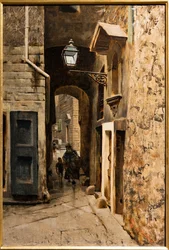 Cavalieri-Straße im alten Ghetto von Florenz, ca. 1882