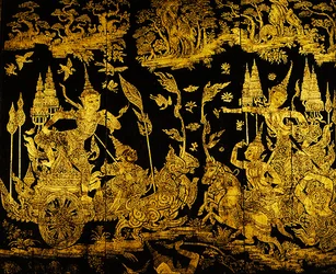 Episode aus dem Ramakien (Detail)