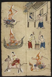 Or 4830 „Thailändisches Wahrsagehandbuch (Phrommachat) mit Horoskopen auf Grundlage des chinesischen Tierkreises“