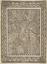 Der Tod, die Himmelfahrt und die Krönung der Jungfrau, ca. 1470-85