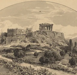 Die Akropolis von Westen, 1890