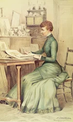 HRH Die Prinzessin von Wales (später Königin Alexandra) im Marlborough House, aus Vanity Fair, 1882