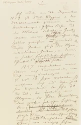 Seite aus Fontanes Autobiografie