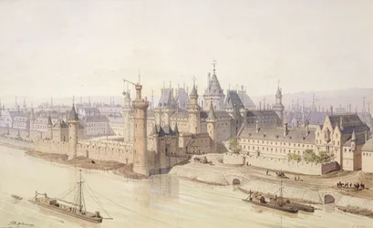 Der Louvre während der Herrschaft von Karl V. (1337-80) 