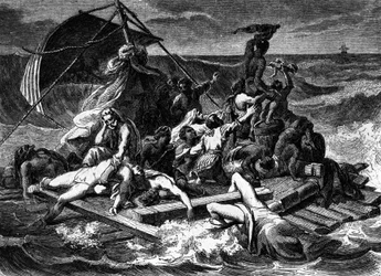 Das Floß der Medusa nach dem Gemälde von Géricault (Stich)