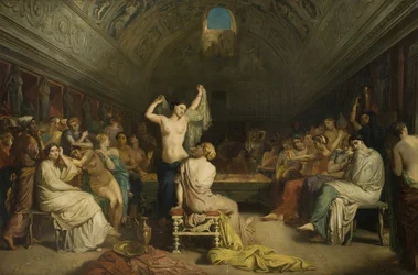Das Tepidarium, „Saal, in dem die Frauen von Pompeji sich ausruhten und abtrockneten, nachdem sie aus dem Bad gekommen waren“
