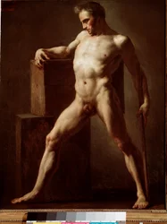 Akademie. Akademische Studie des nackten Körpers. Gemälde von Jean Louis Theodore Gericault (1791-1824) 1808-1812. Rouen, Musée des Beaux Arts