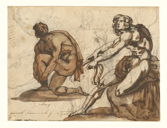 Klassische Akte (recto); Klassische Statuen (verso)