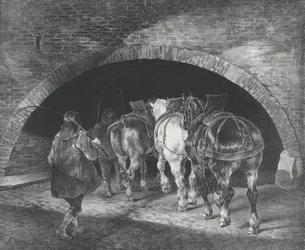 Eingang zum Adelphi Wharf, 1821