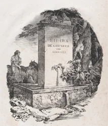 Tränke, Titelseite von Studien von Pferden Etudes de Chevaux