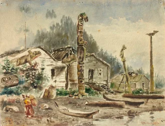 Ansicht von Wrangell, Alaska, im Jahr 1884