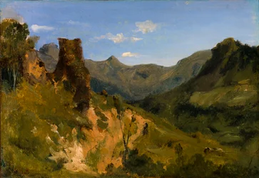 Tal in den Auvergne-Bergen