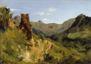 Tal in den Auvergne-Bergen