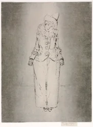 Pierrot en Pied, Porträt von Lady A. C.