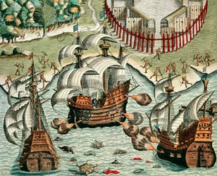 Schlacht zwischen den Franzosen und Portugiesen vor Buttugar