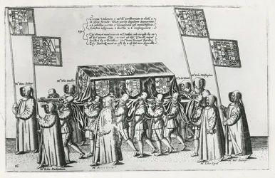 Der Trauerzug von Sir Philip Sidney auf dem Weg zur St. Pauls Kathedrale, 1587