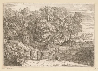 Arkadische Landschaft mit Christus und der kanaanäischen Frau