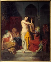 Maurische Frau verlässt das Bad