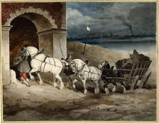 Der Kohlenwagen, oder Le Chariot, Route de Londres, c.1821