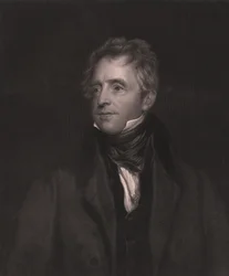 Porträt des englischen Schauspielers John Fawcett (1768-1837), Kupferstich von W J Edwards nach einem Gemälde von Thomas Lawrence, 23x32 cm, Virtue and Co Publisher, London