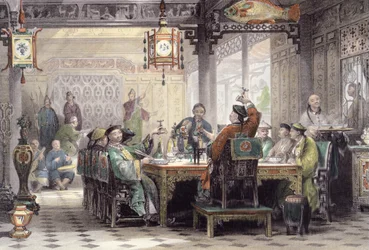 Dinnerparty im Haus eines Mandarins, aus 