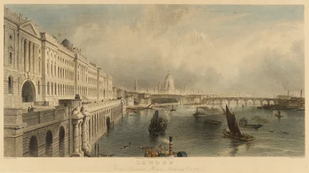 Ansicht von London, England, vom Somerset House Marine Building, mit der St. Paul