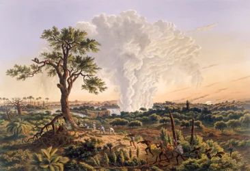 Die Wasserfälle bei Sonnenaufgang mit der aufsteigenden Sprühwolke, 1865