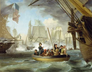 Kommodore Perry in der Schlacht am Eriesee