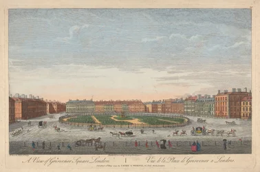 Ansicht des Grosvenor Square, London