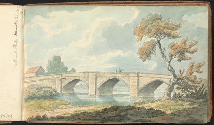 Album mit Landschafts- und Figurenstudien: Catterick Bridge