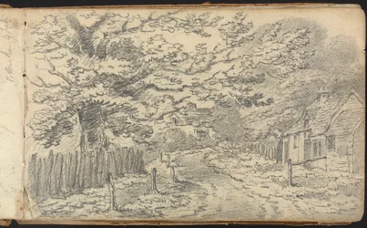 Album mit Landschafts- und Figurenstudien: Ländliche Straße bei Potten End