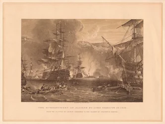 Die Bombardierung von Algier durch Lord Exmouth im Jahr 1816, 1878