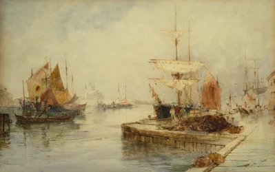 Eingang zur Giudecca Venedig, um 1870
