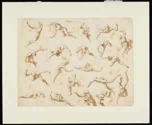 Blatt mit Figurenstudien