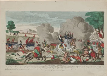 Die Schlacht von Friedland. Ein Angriff der russischen Leibgarde am 14. Juni 1807